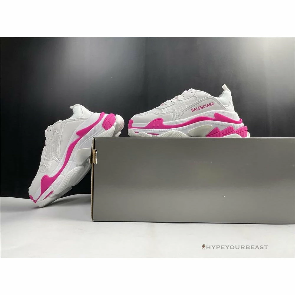 hypeyourbeast Ba*len*cia*ga triple s bcg triple s white pink