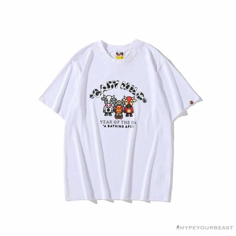 BAPE Baby Milo Year Of The Ox Tee Shirt ‘WHITE’ Clothes