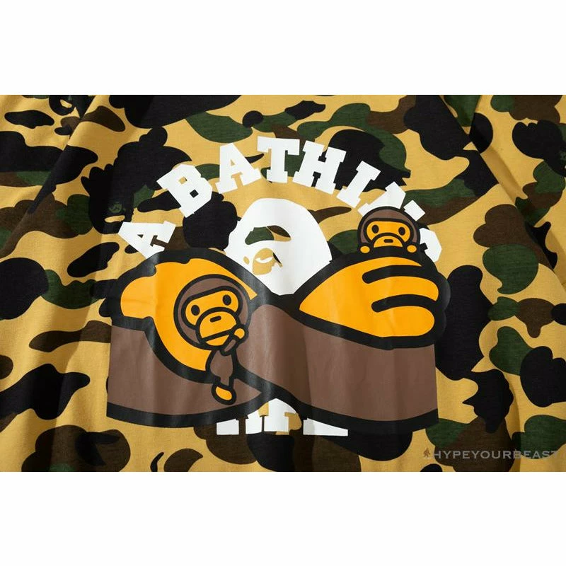 Clothes BAPE KIDS Elbow Hug Gorilla Camouflage Tee Shirt ‘YELLOW’