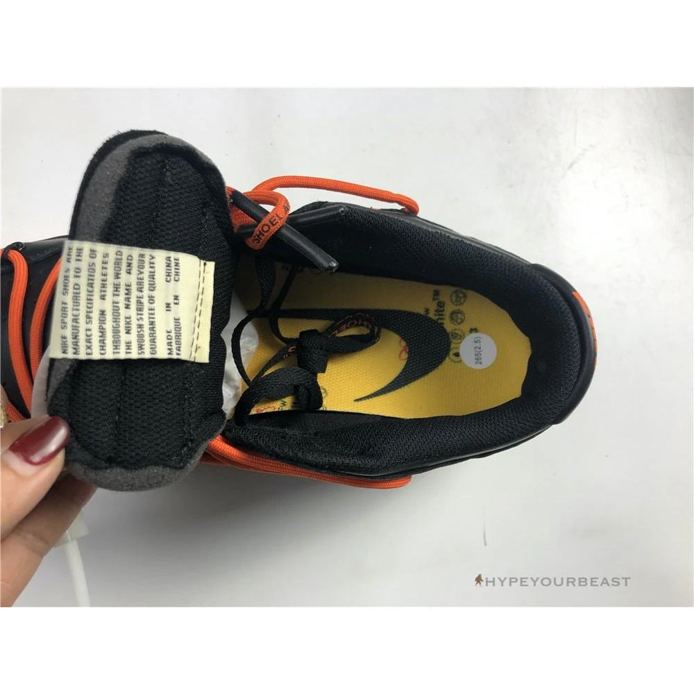 Off White X Nike Dunk Low Black Orange