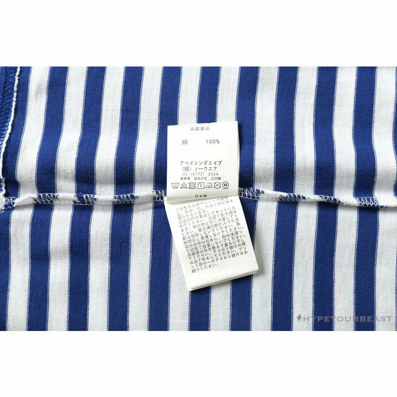 Clothes BAPE Baby Milo Sesame Street Striped Tee Shirt ‘BLUE’
