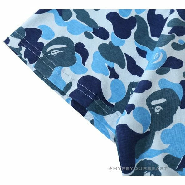 BAPE Ape Head Star Camouflage Shading Tee Shirt ‘BLUE’