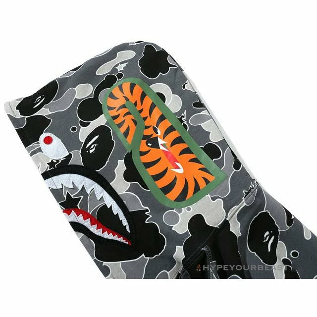 BAPE Shark Head STA Star Camouflage Hoodie ‘BLACK’