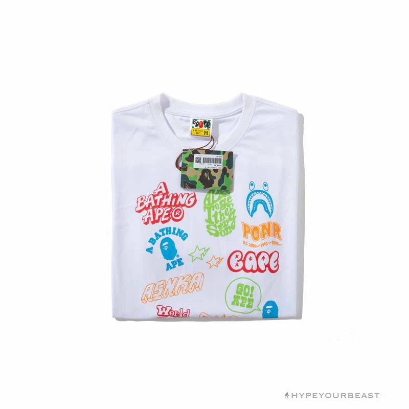 BAPE Street Graffiti Tee Shirt ‘WHITE’