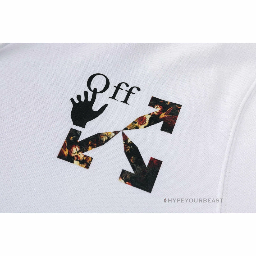HypeYourBeast Off White Hoodie Jabba Flower – White Hoodies & Jackets