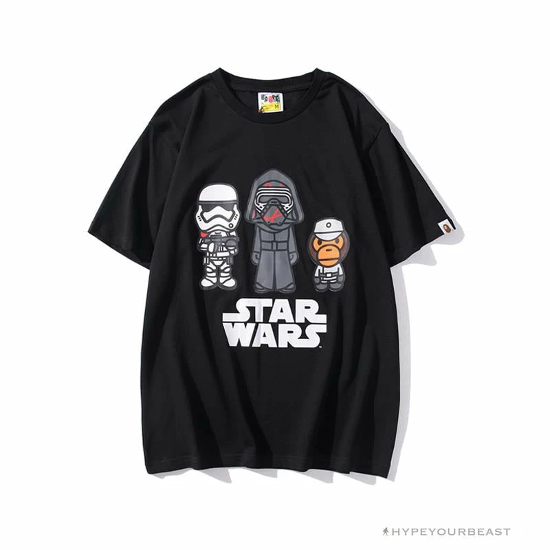 BAPE X Star Wars Collaboration Black Warrior Tee Shirt ‘BLACK’