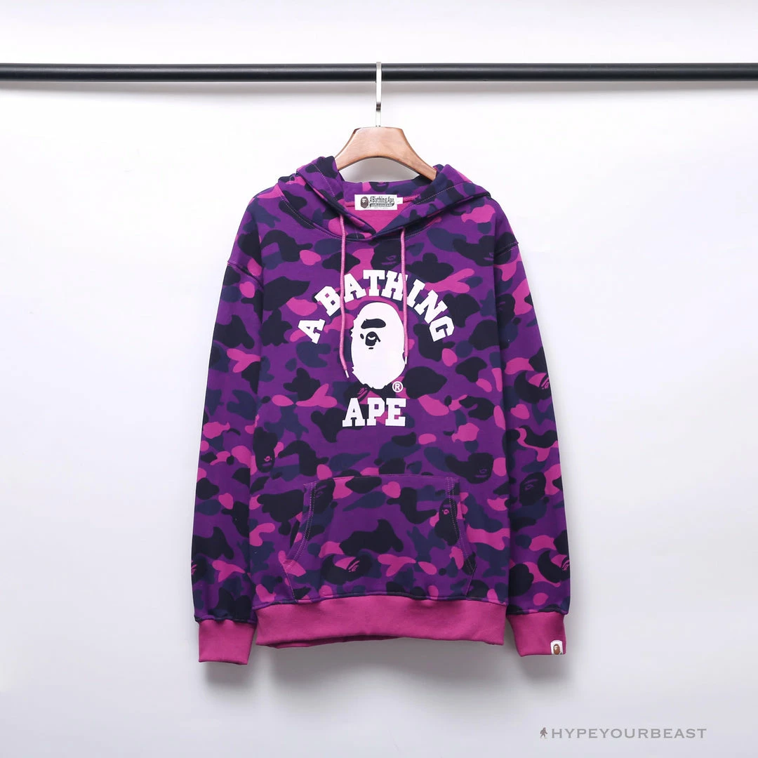 BAPE X Bathing Ape Head Camouflage Hoodie ‘PURPLE’