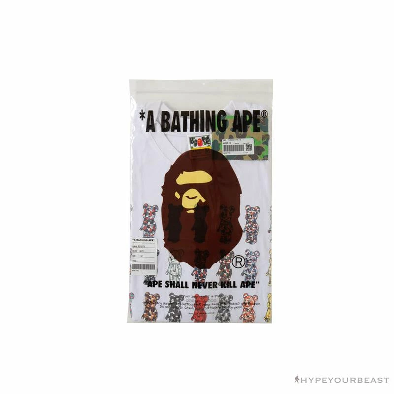 Clothes BAPE Violent Bear Collaboration 28th Anniversary Camouflage Tee Shirt ‘WHITE’