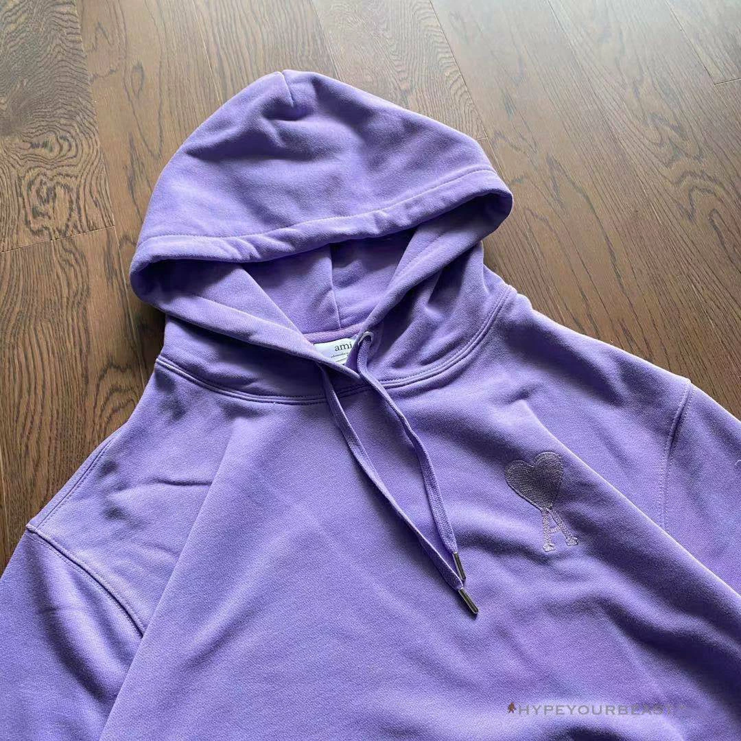 AMI Hoodie Purple Hoodies & Jackets