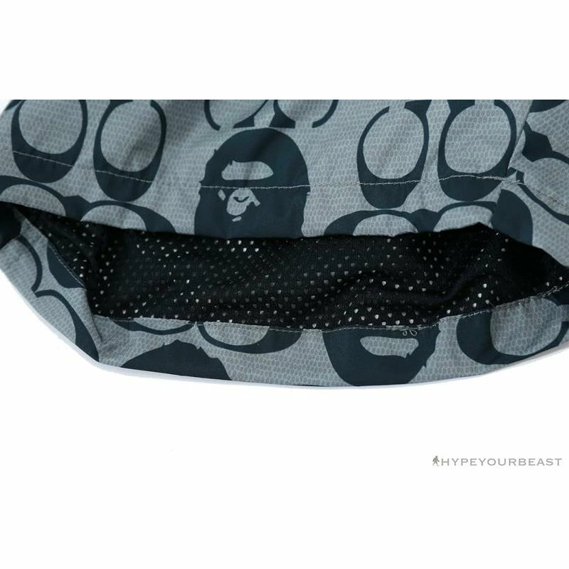 BAPE X COACH Co-Branded Grey-Blue Shorts Clothes