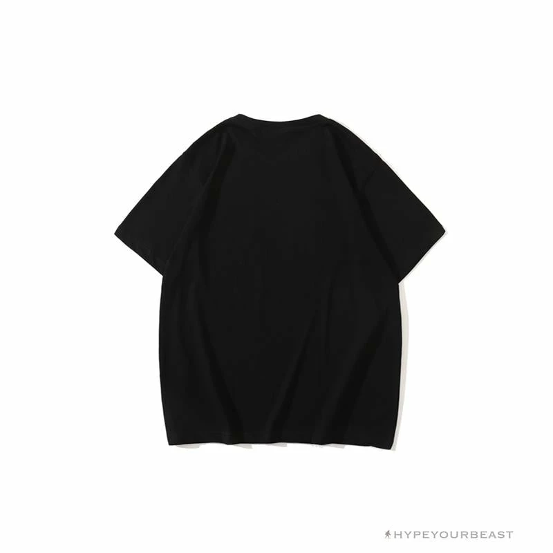 Clothes BAPE Camouflage Three-Color Question Mark Tee Shirt ‘BLACK’