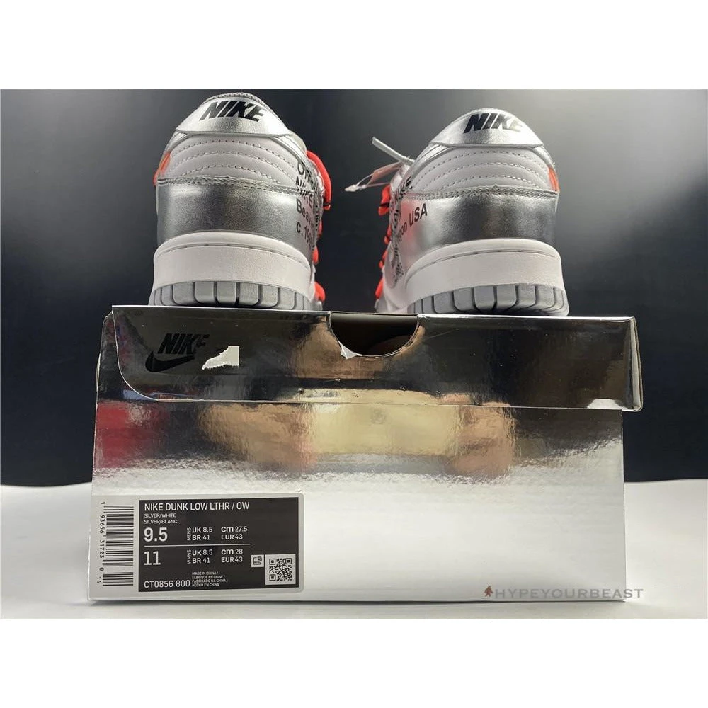 Nike Off-White X Dunk Low ‘Metallic Silver’