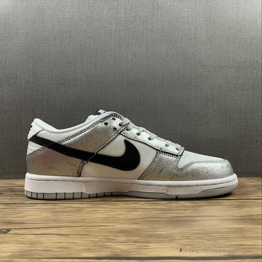 HypeYourBeast Nike Dunk Low Cracked Leather Silver