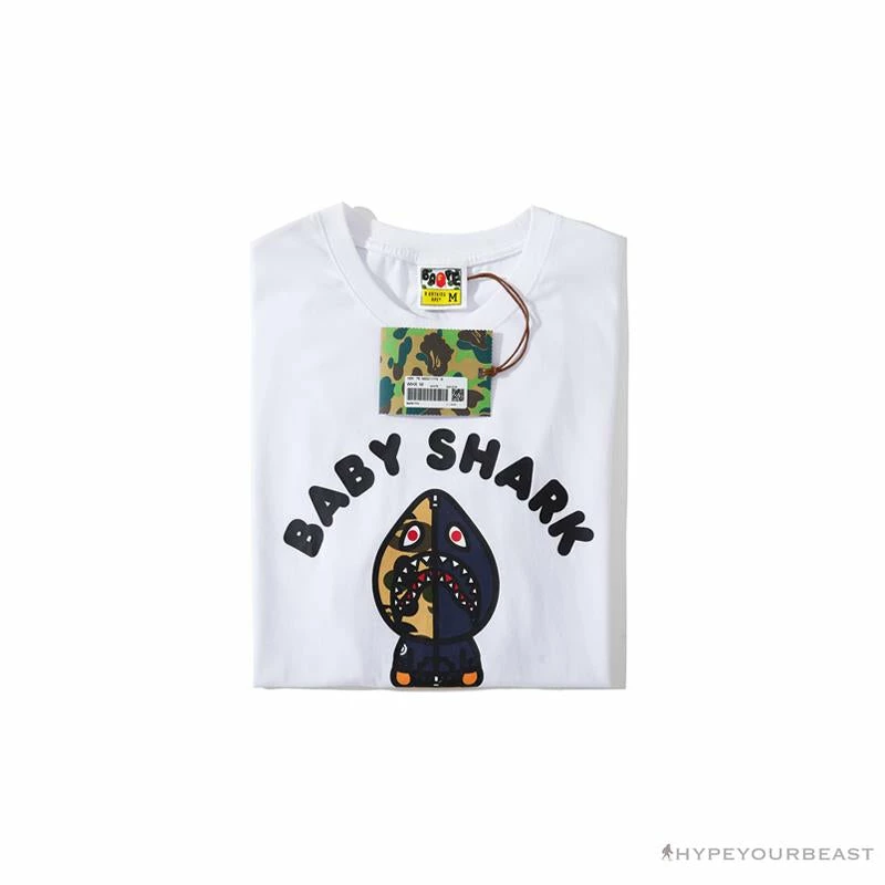 BAPE Baby Shark Red Shark Tee Shirt ‘WHITE’