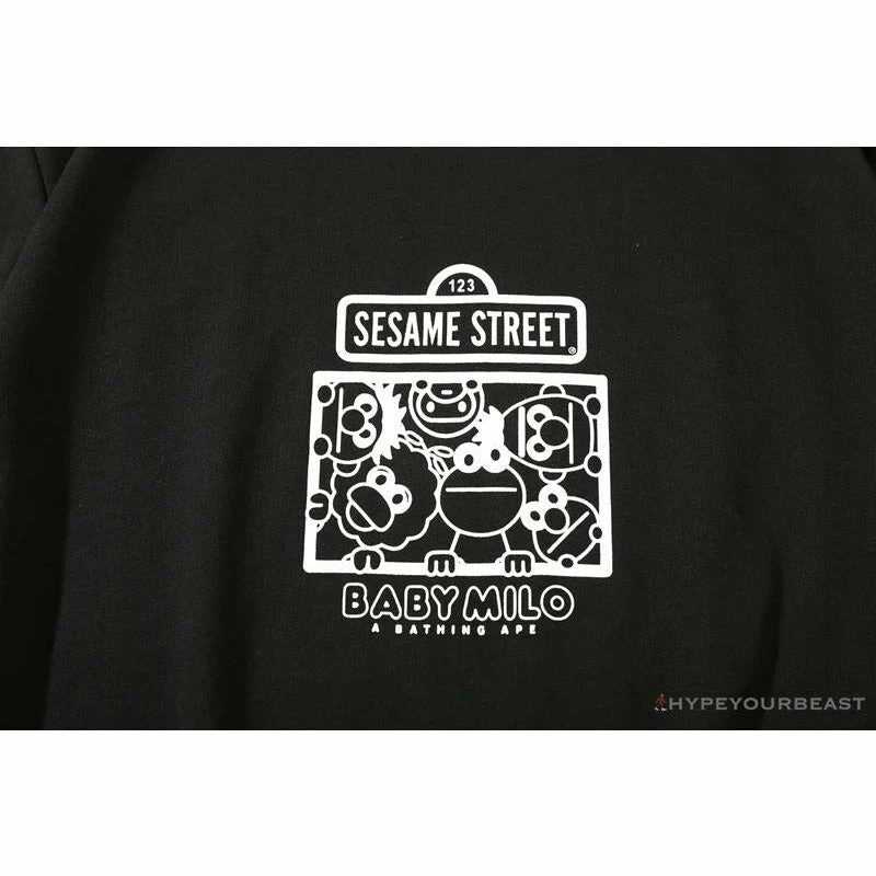 BAPE Baby Milo Sesame Street Plain Tee Shirt ‘BLACK’
