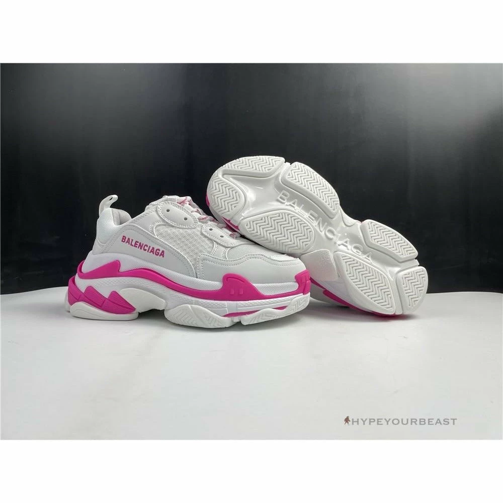 hypeyourbeast Ba*len*cia*ga triple s bcg triple s white pink