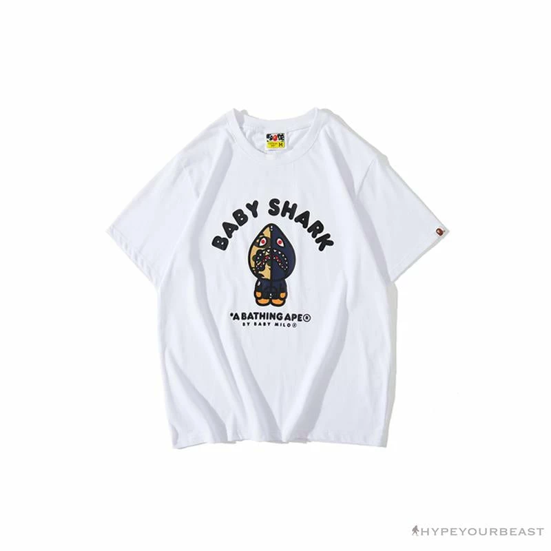BAPE Baby Shark Red Shark Tee Shirt ‘WHITE’