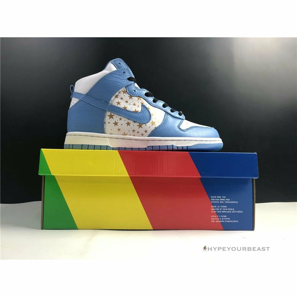 nike dunk high pro sb S*p*e blue stars