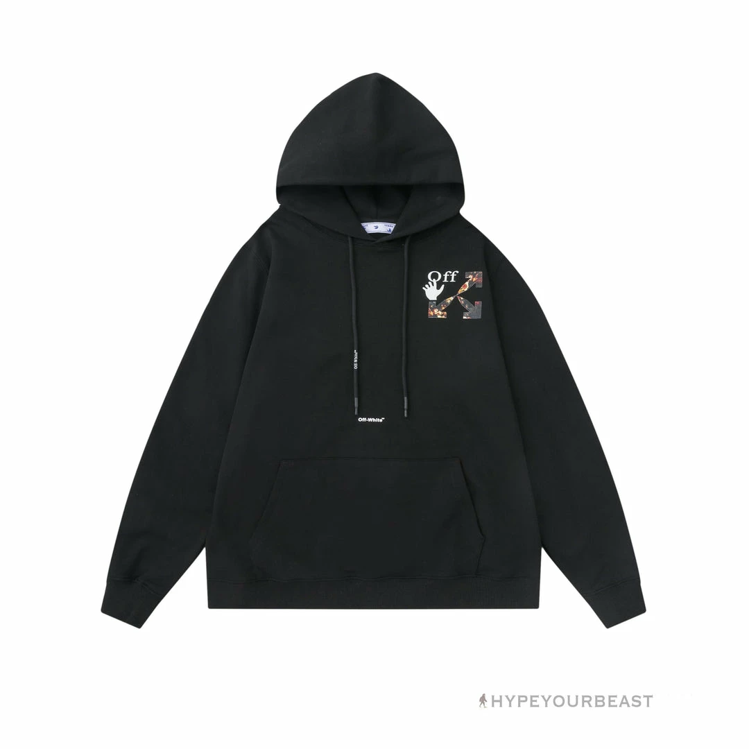 HypeYourBeast Off White Hoodie Jabba Flower – Black Hoodies & Jackets