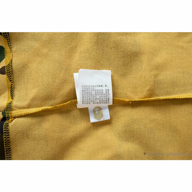 Clothes BAPE KIDS Elbow Hug Gorilla Camouflage Tee Shirt ‘YELLOW’