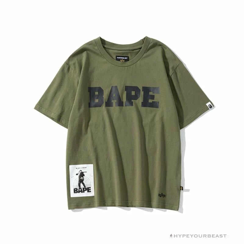 BAPE Military Style Desert Camouflage Tee Shirt ‘GREEN’ Clothes