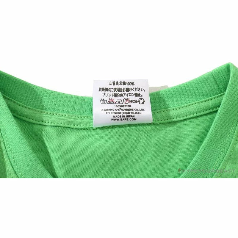 Clothes BAPE Baby Milo Color Square Ape Head Tee Shirt ‘GREEN’