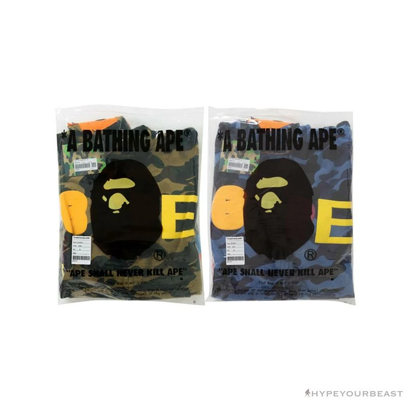 BAPE X Readymade Tiger Head Foam Camouflage Hoodie ‘GREEN’ Clothes