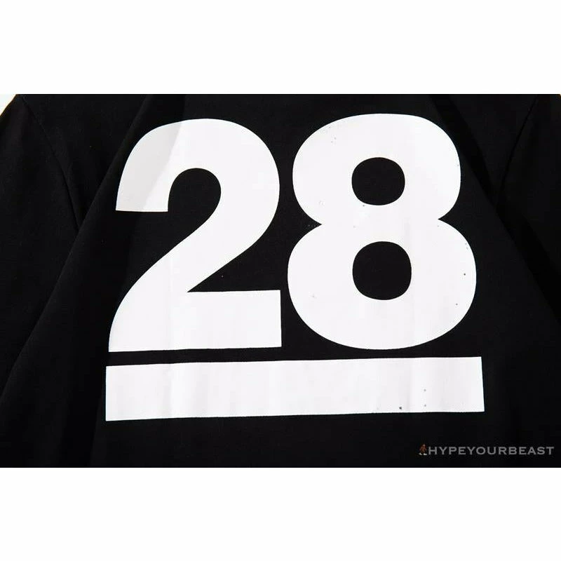 BAPE Ape Man Head 28th Anniversary Camouflage Color Block Tee Shirt ‘BLACK’ Clothes
