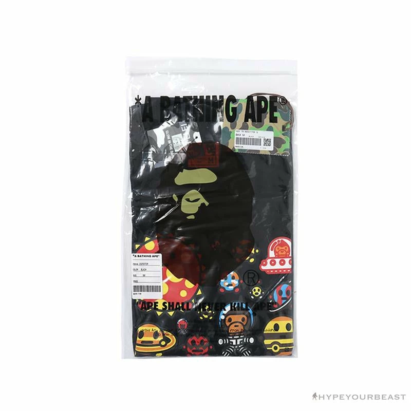 Clothes BAPE Baby Milo Galaxy Astronaut Luminous Tee Shirt ‘BLACK’