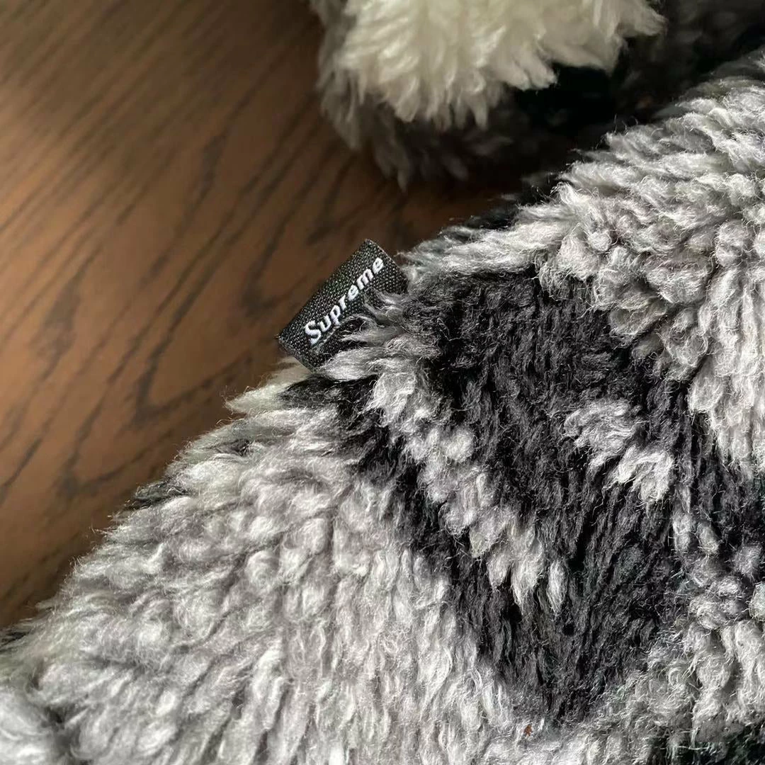 hypeyourbeast S*p*e penguins hooded fleece jacket black hoodies & jackets