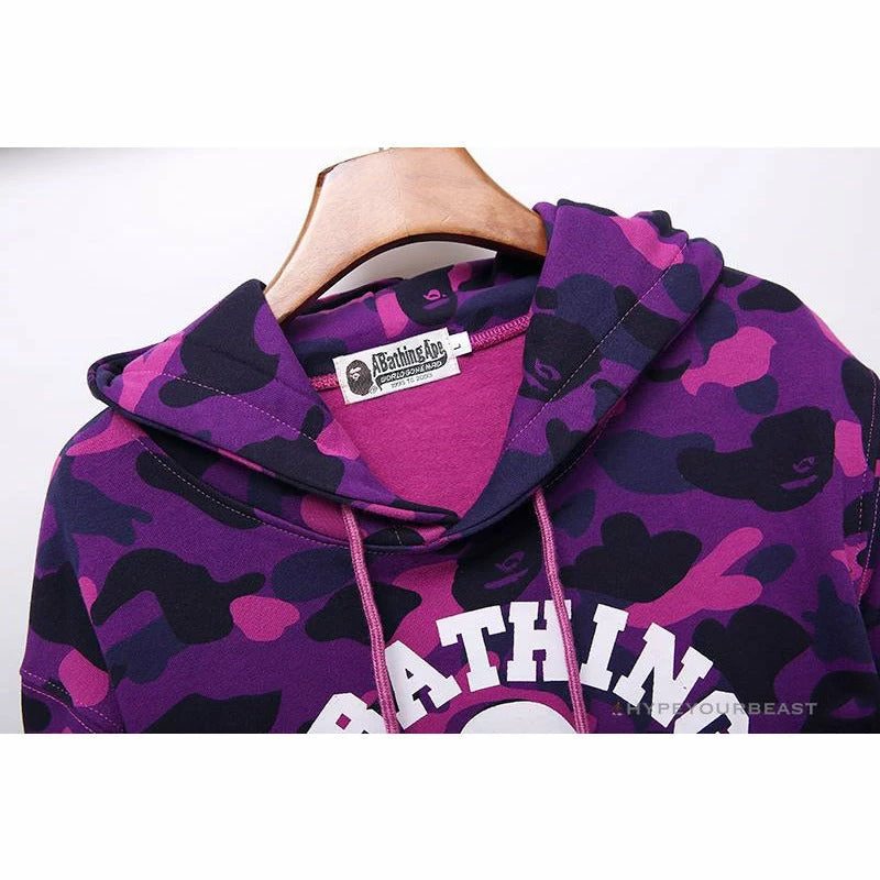BAPE X Bathing Ape Head Camouflage Hoodie ‘PURPLE’