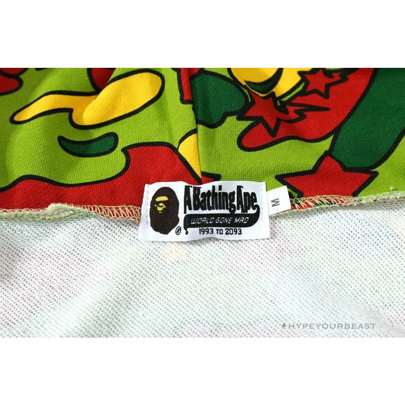 BAPE Shark Head STA Star Camouflage Hoodie ‘GREEN’
