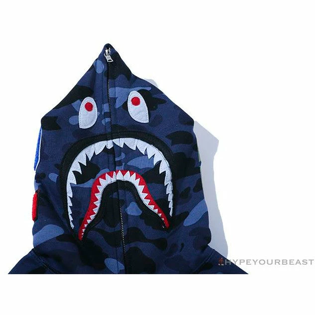BAPE X PSG Paris Saint-Germain Camouflage Blue Hoodie Clothes