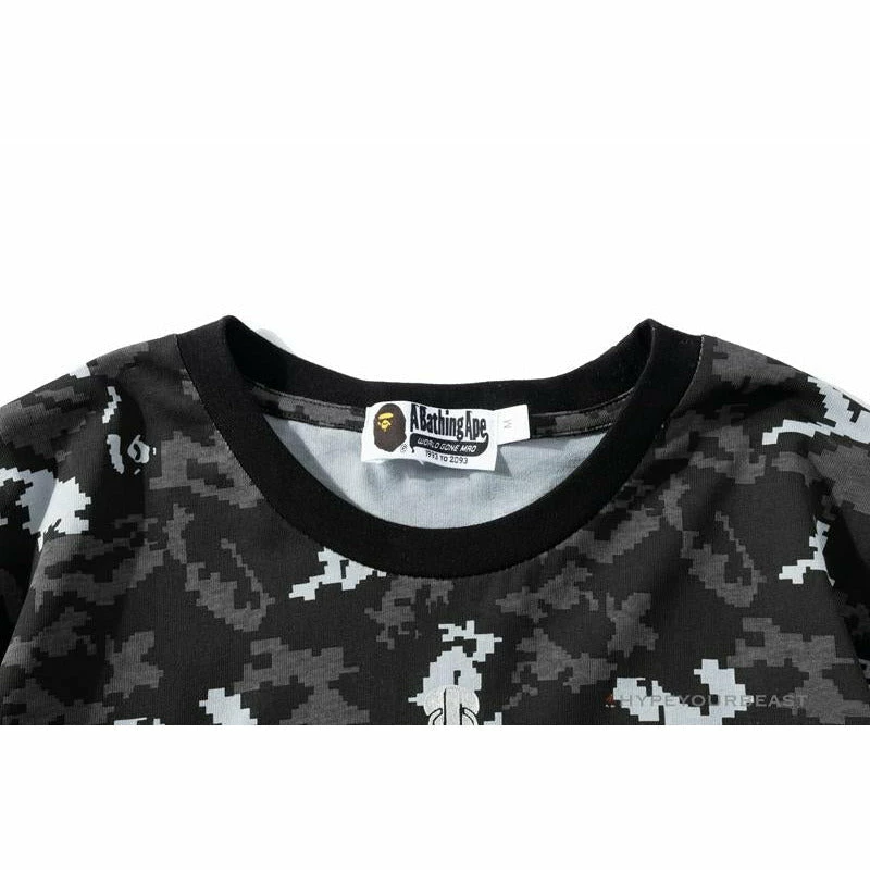 BAPE Digital Pixel Camouflage Tee Shirt ‘BLACK’ Clothes