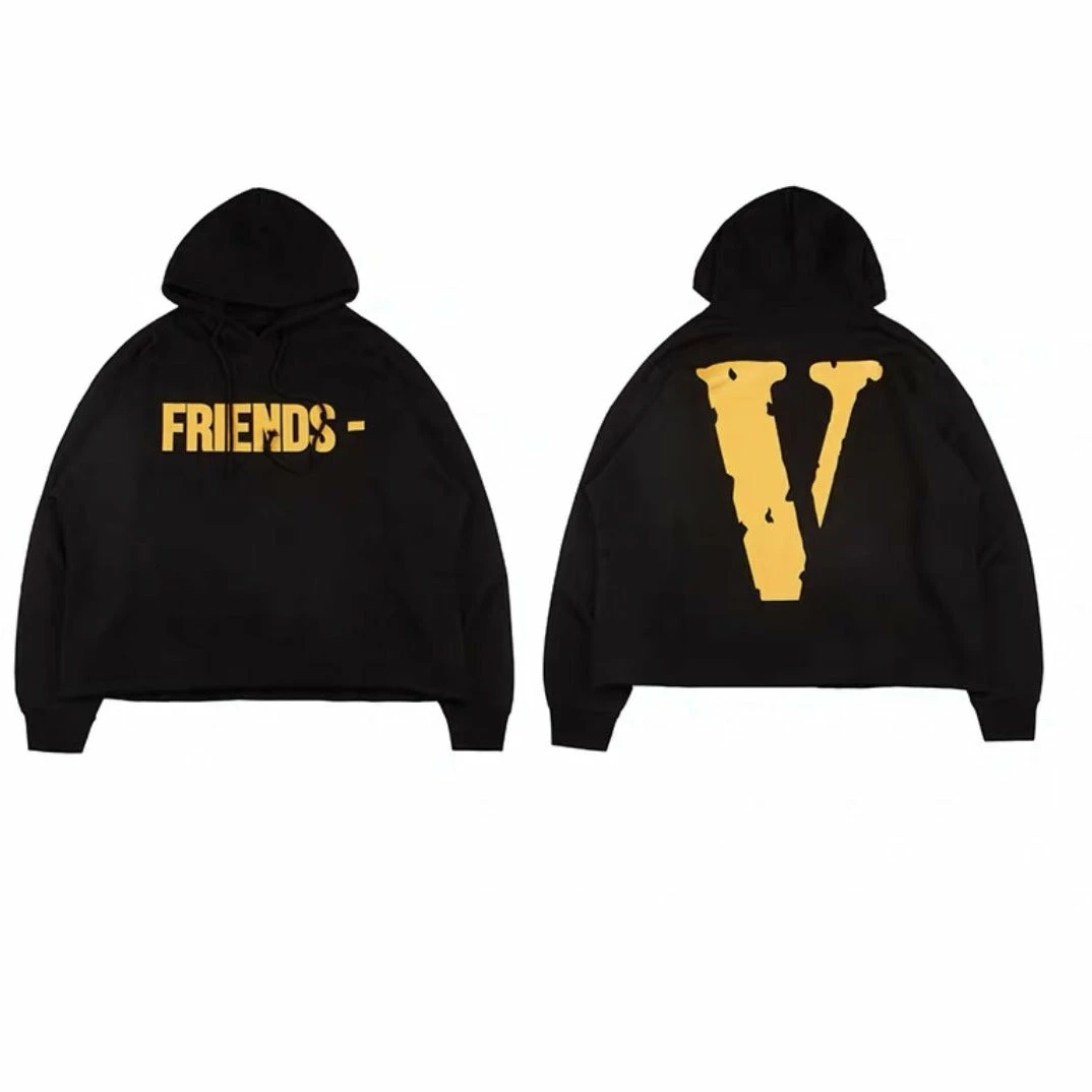 HypeYourBeast Hoodies & Jackets Vlone Yellow And Black Friends Hoodie