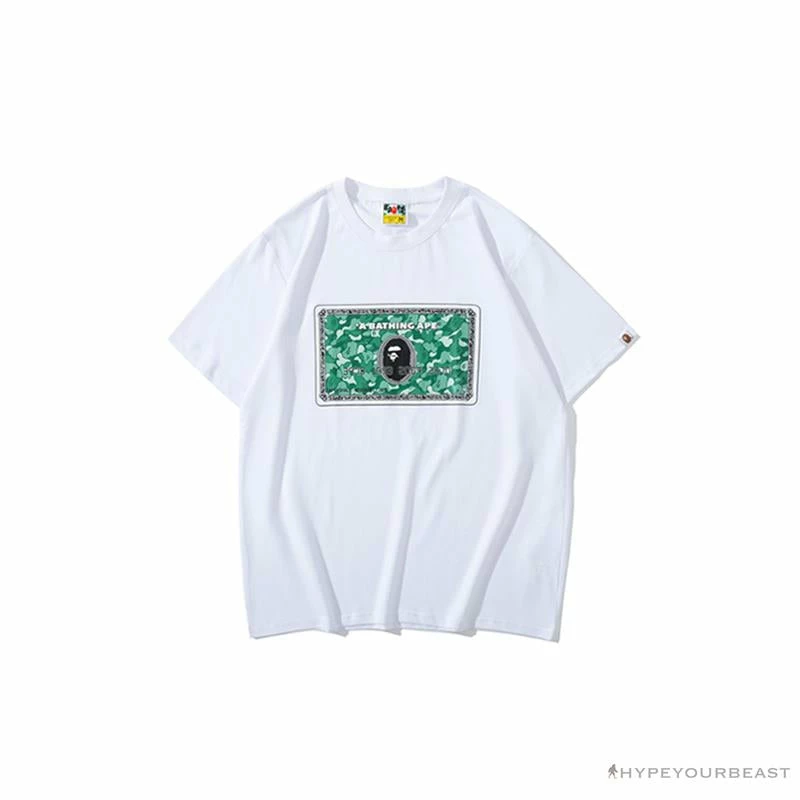 BAPE Spoof Dollar Bill Tee Shirt ‘WHITE’