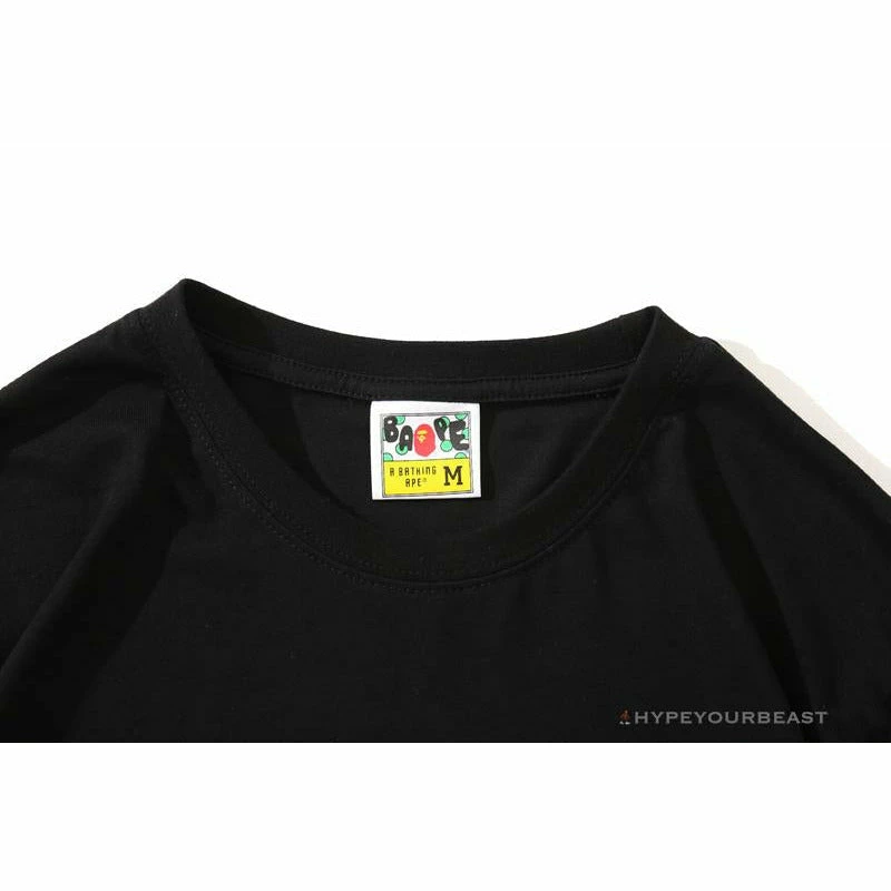 Clothes BAPE Camouflage Three-Color Question Mark Tee Shirt ‘BLACK’