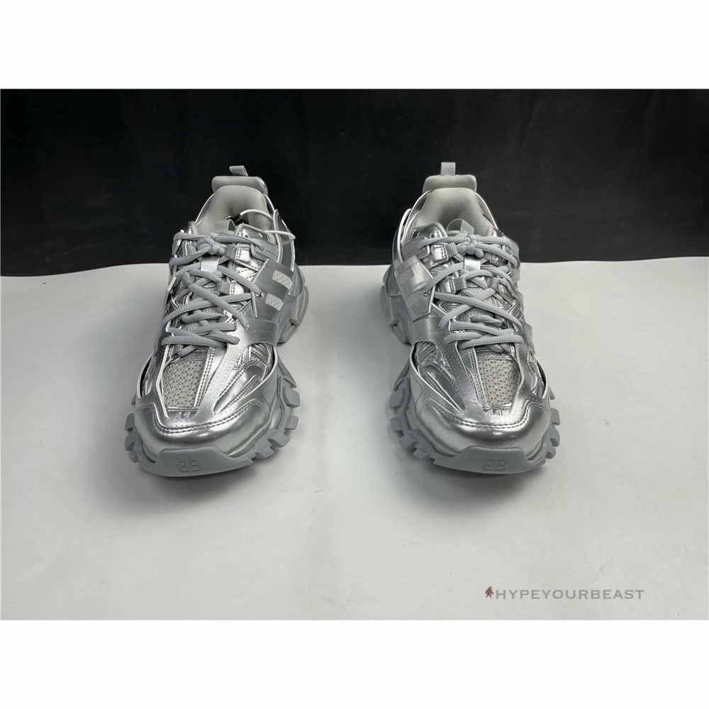 hypeyourbeast Ba*len*cia*ga track bcg track sneakers 3.0 grey metallic