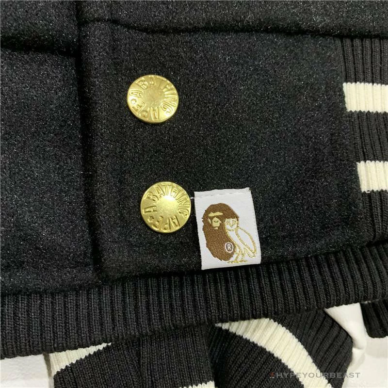 BAPE OVO Patchwork Baseball Owl Jacket Clothes
