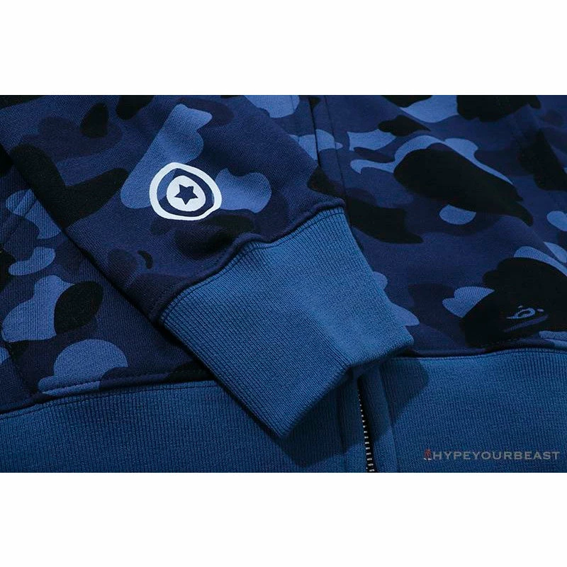 BAPE X PSG Paris Saint-Germain Camouflage Blue Hoodie Clothes