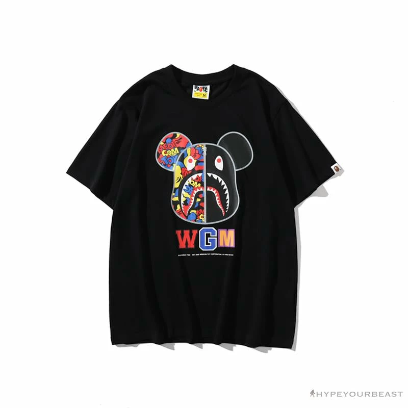 BAPE Violent Bear Color Stitching Tee Shirt ‘BLACK’