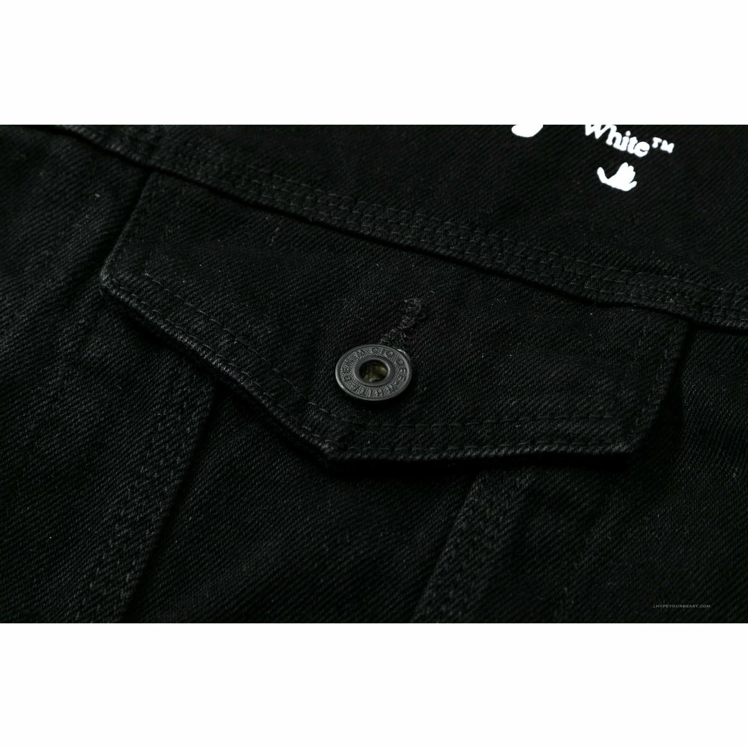 HypeYourBeast Off White Denim Black Jacket – Black Hoodies & Jackets