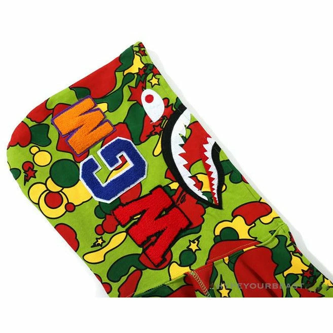 BAPE Shark Head STA Star Camouflage Hoodie ‘GREEN’