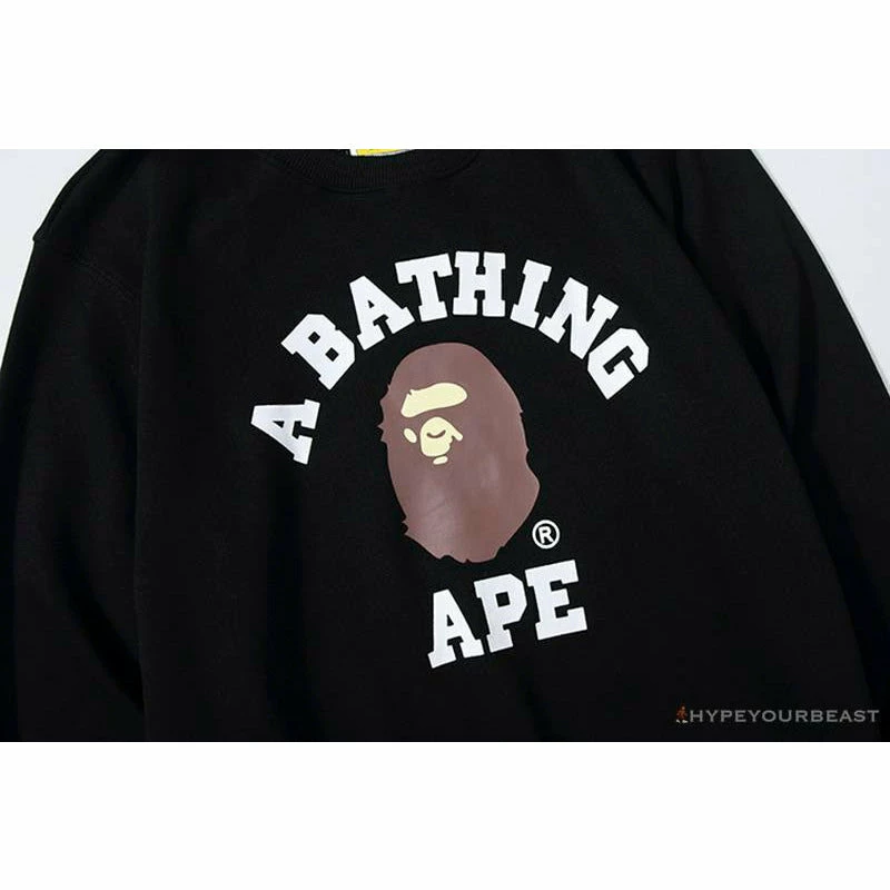 BAPE X Bathing Ape Head Long Sleeve Shirt ‘BLACK’