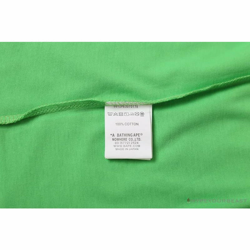 Clothes BAPE Baby Milo Color Square Ape Head Tee Shirt ‘GREEN’
