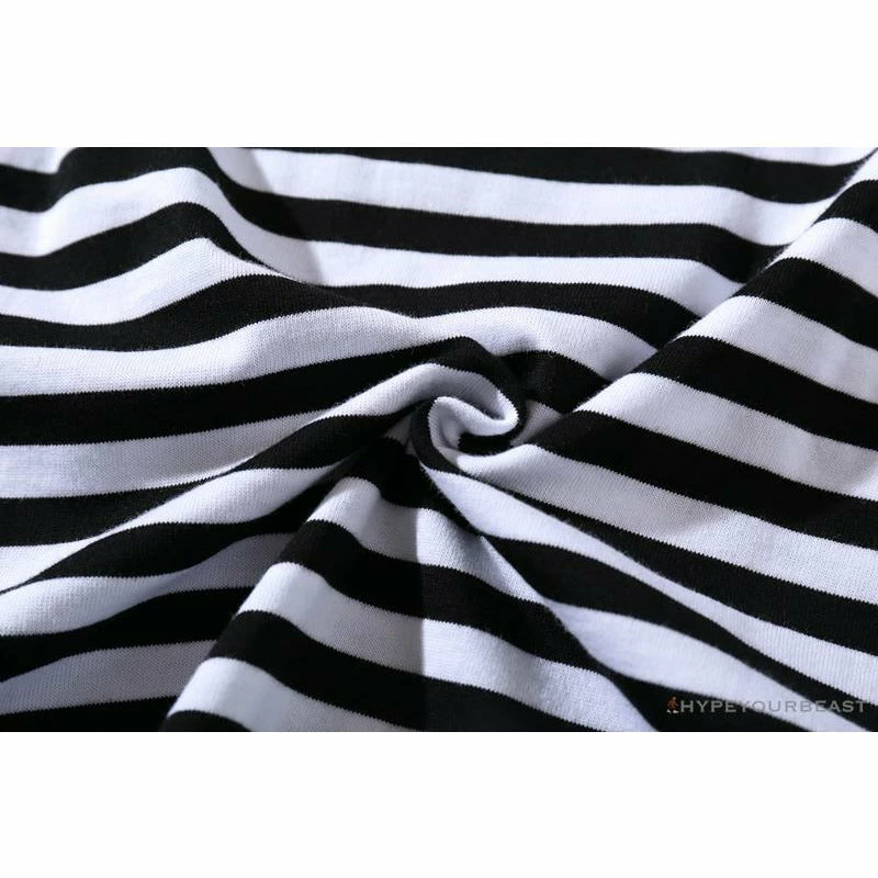 BAPE Baby Milo Rock Bass Player Striped Tee Shirt ‘BLACK’ Clothes