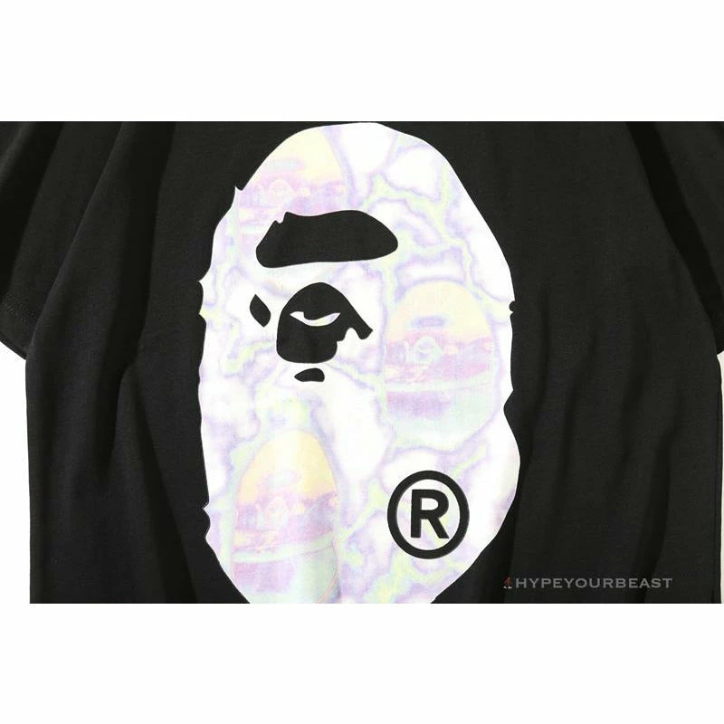 Clothes BAPE Great Ape Head Symphony Lightning Tee Shirt ‘BLACK’