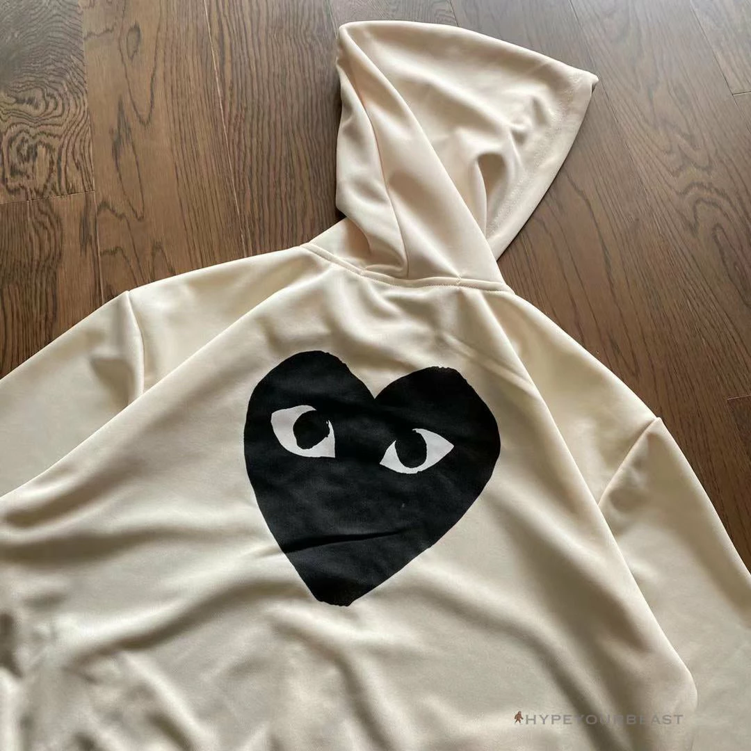 HypeYourBeast CDG Hoodie Cream Hoodies & Jackets