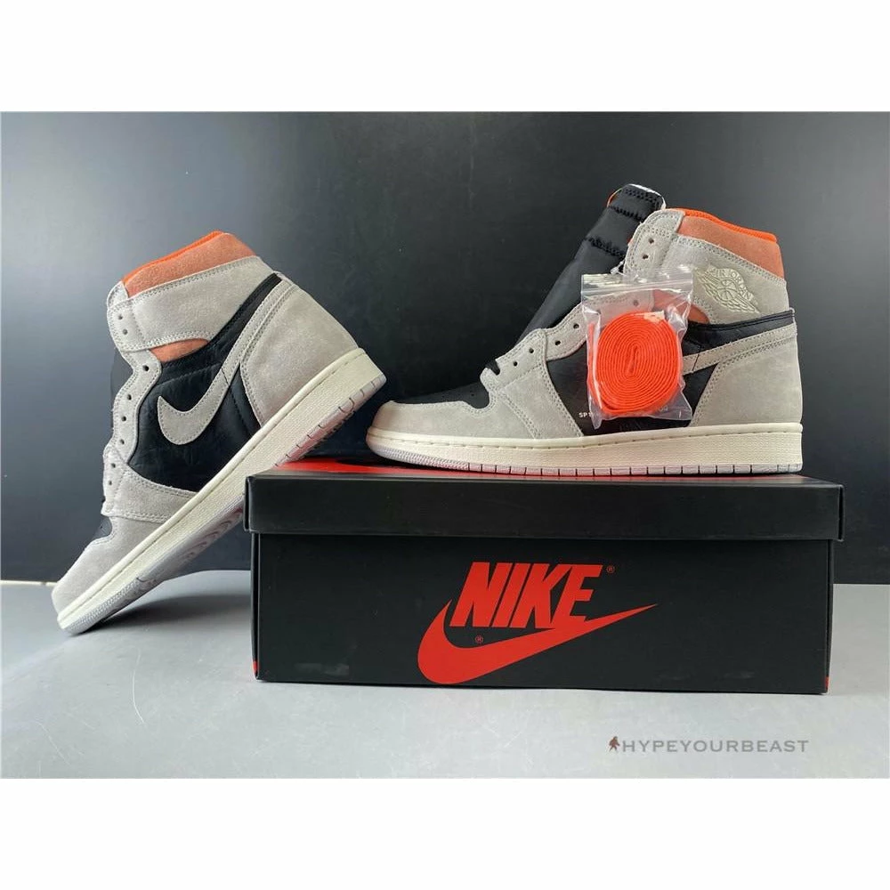 Air Jordan 1 Retro High OG Neutral Grey Hyper Crimson
