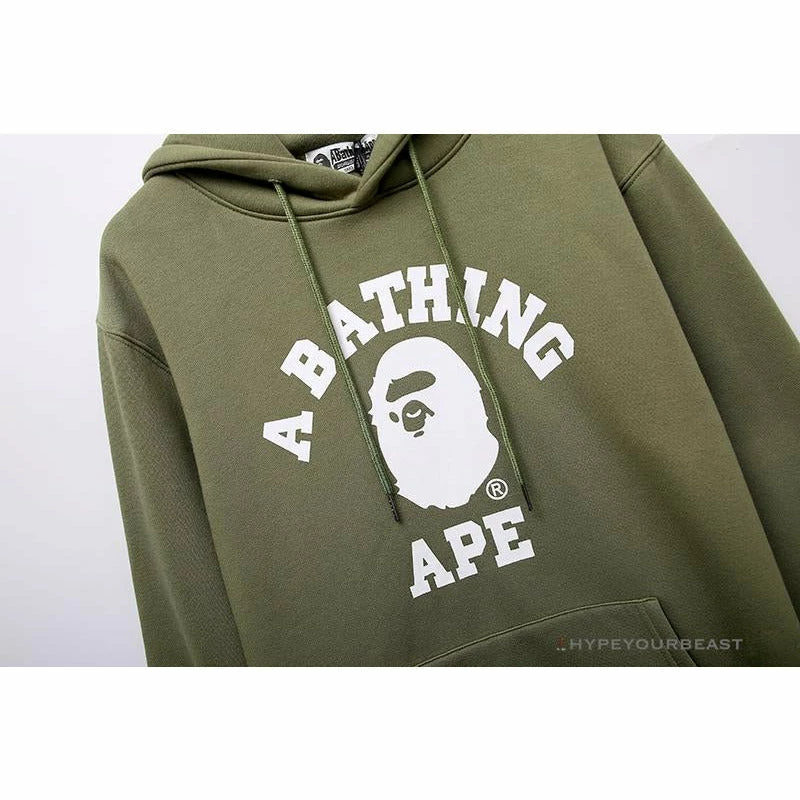 BAPE X Bathing Ape Head Hoodie ‘ARMY GREEN’